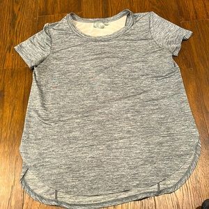 Athleta grey and white shirt, sz medium, good pre-owned condition
